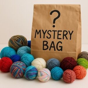 Mystery Bag of 6 Fashion Yarns – Eyelash,‎ Fur, Frill & More – Brand New Skeins!